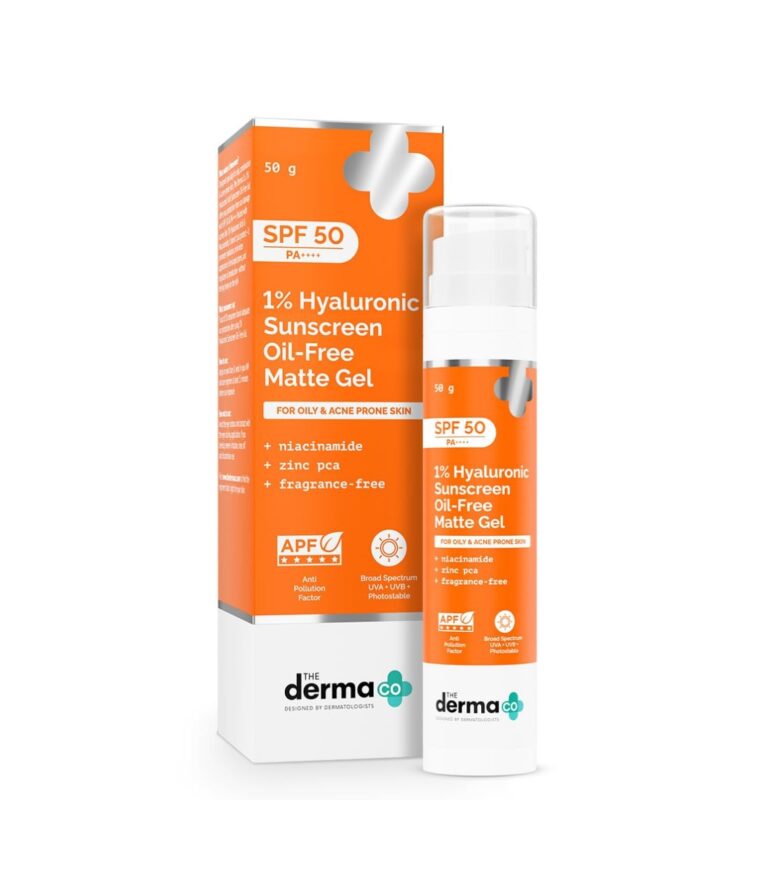The Derma Co 1% Hyaluronic Sunscreen Oil-Free Matte Gel 50ml